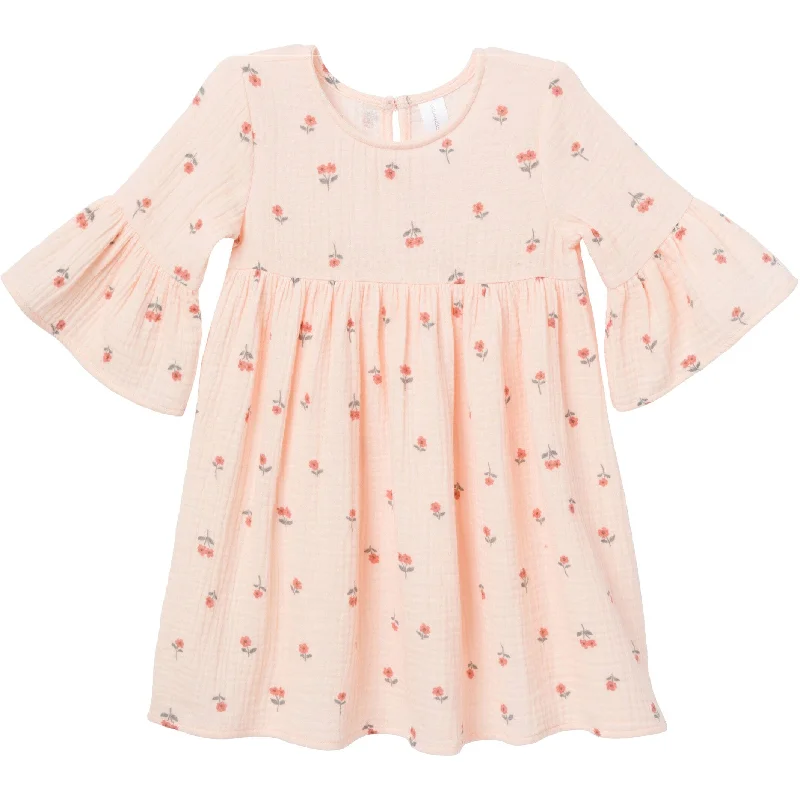 Infant & Toddler Girls Light Pink Daisies Gauze Dress