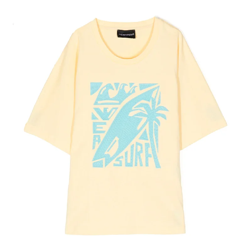 Surf Print Cotton T-Shirt