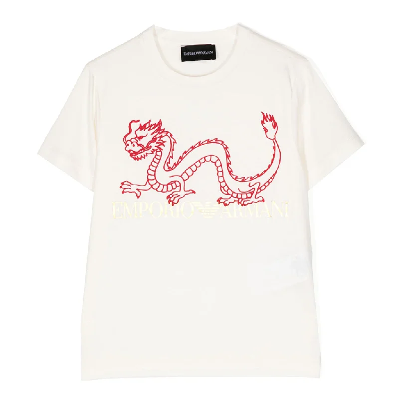 Dragon Print Crew Neck T-shirt