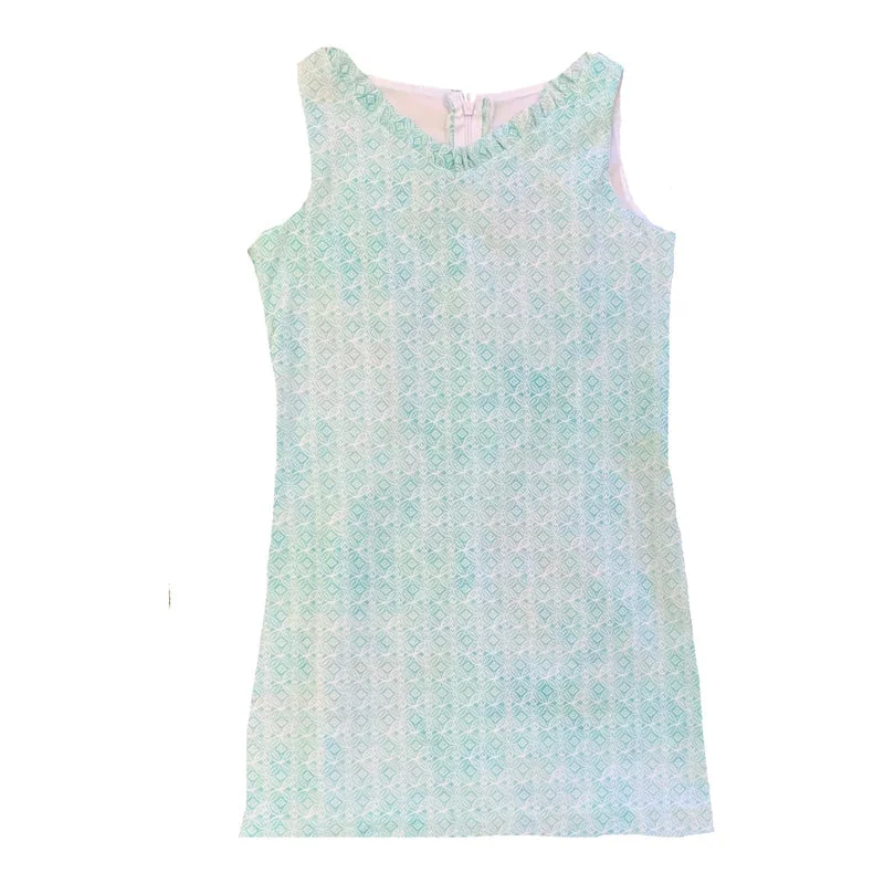 A Line Dress Green Print