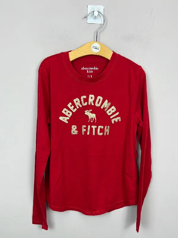 Abercrombie red & gold t-shirt 7-8y