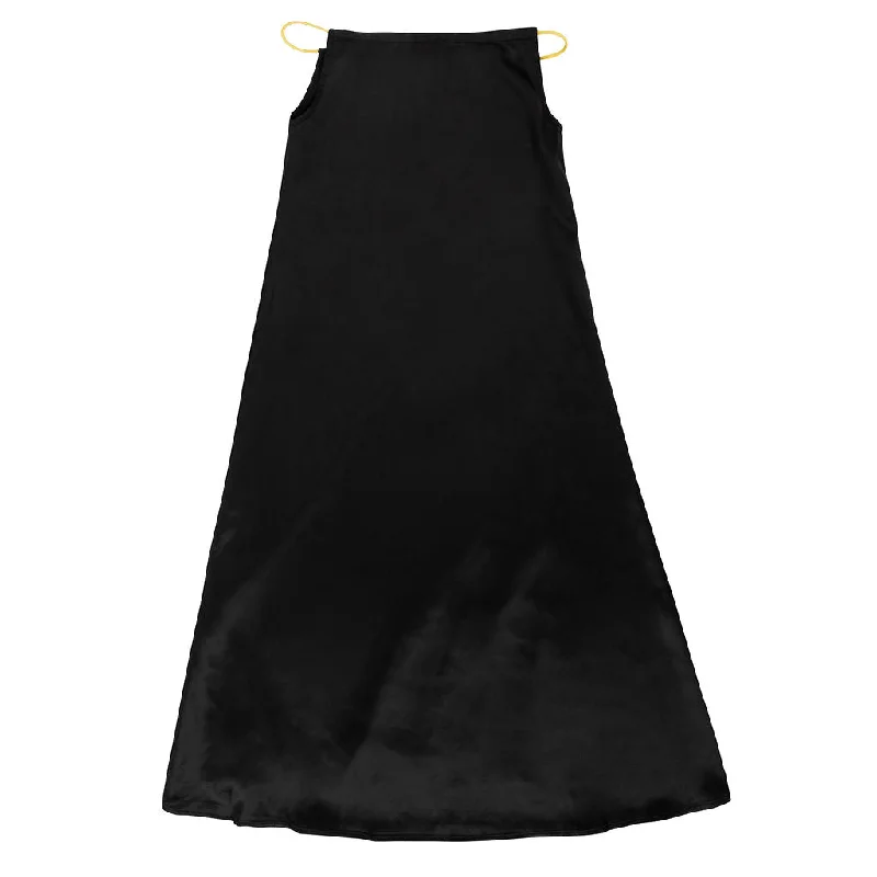 Mini Nod Silk Rope Midi Dress  Black/Yellow