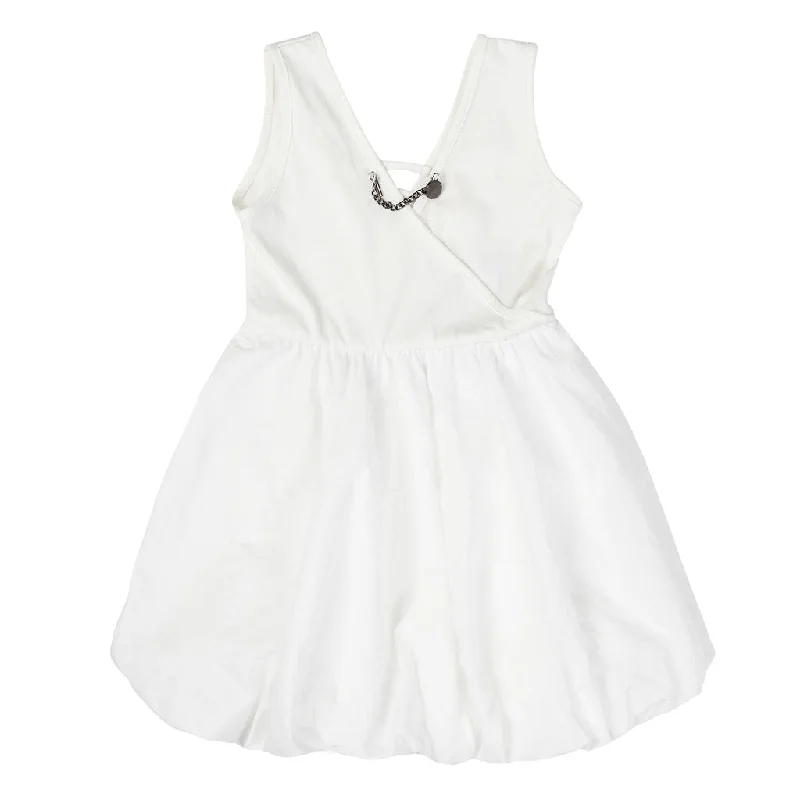 Mini Nod Chain Combo Girls Dress White