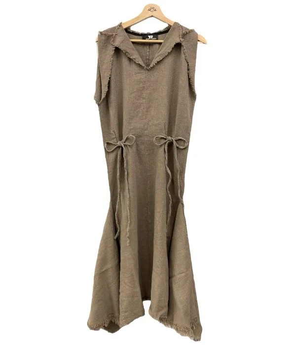 Venera Arapu Girls Brown Sand Foam Over-Dress