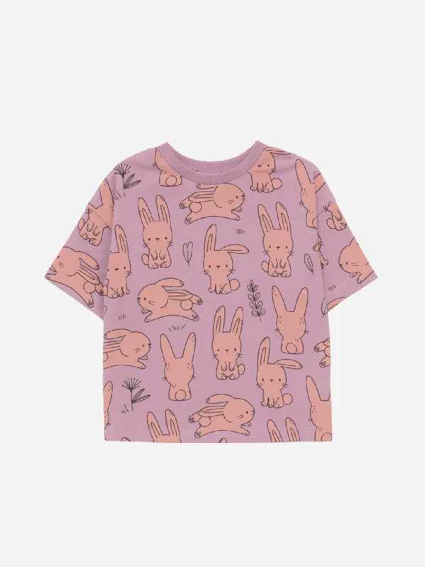 Baby Girl Lilac Short Sleeve T-Shirt