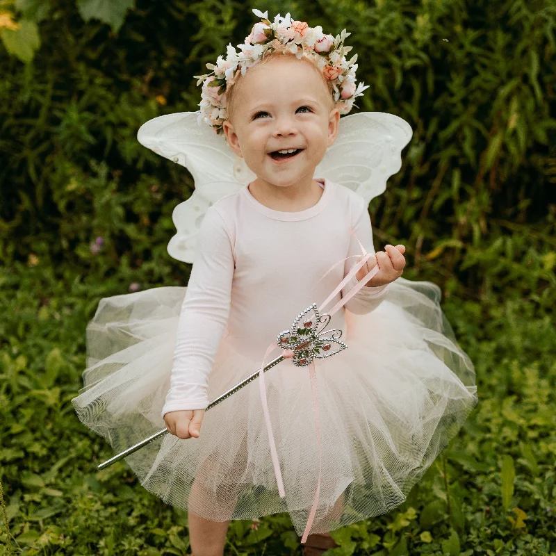 Ballet Pink Tulle Tutu Dress - Long Sleeves