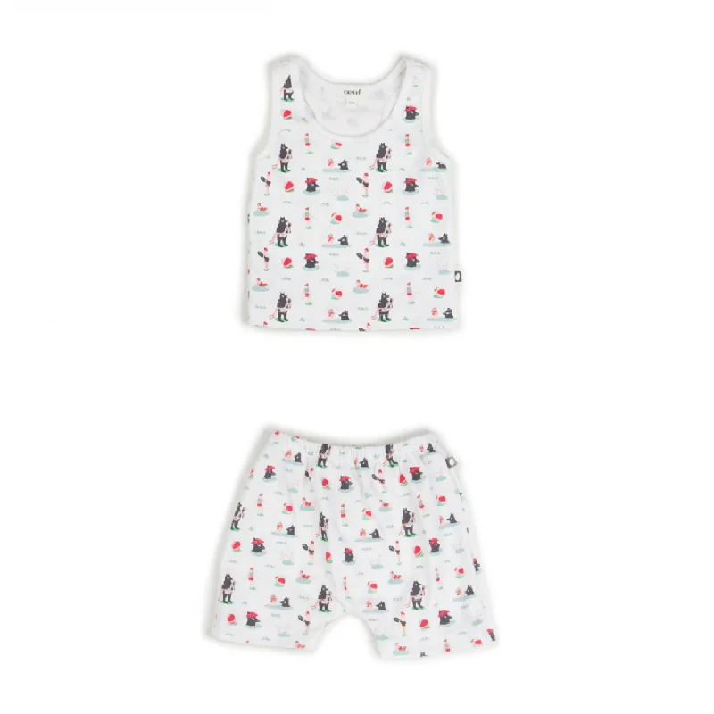 Bear Print Baby Set