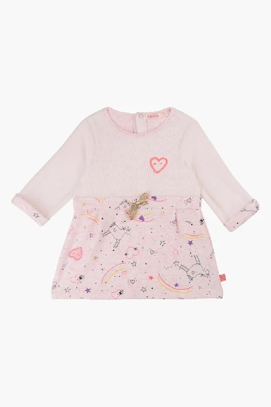 Billieblush Cream Pink Heart Baby Girls Dress (Size 12M left)