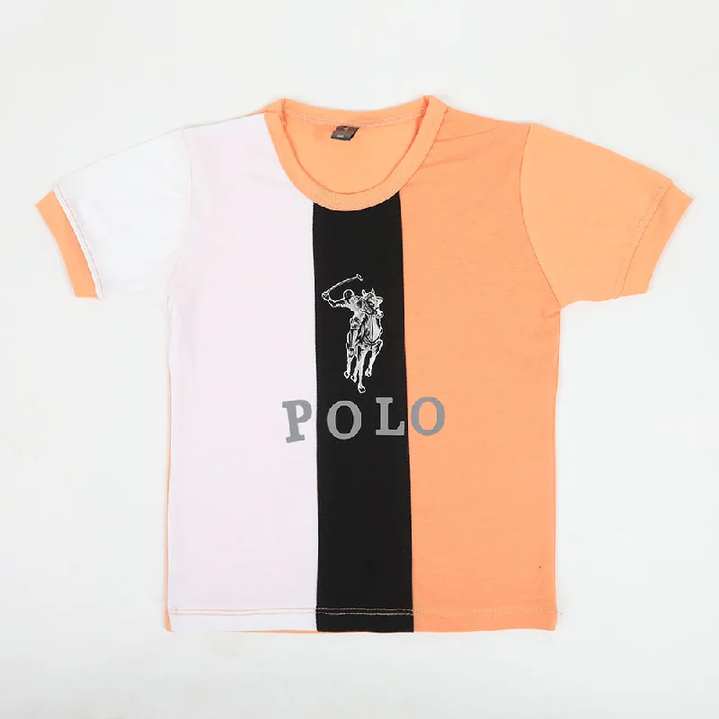 Boys Half Sleeves T-Shirt - Orange