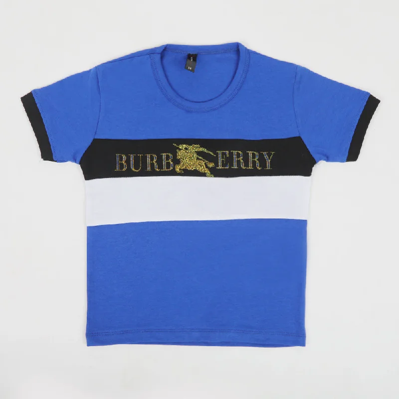 Boys Half Sleeves T-Shirt - Royal Blue