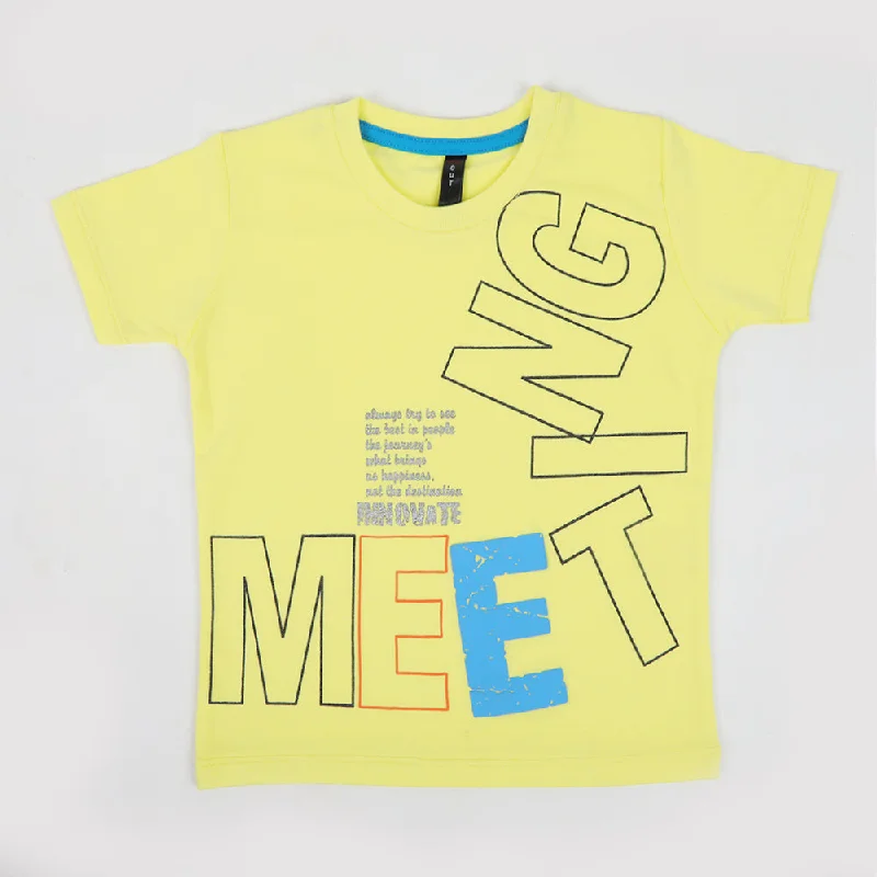 Boys Half Sleeves T-Shirt - Yellow