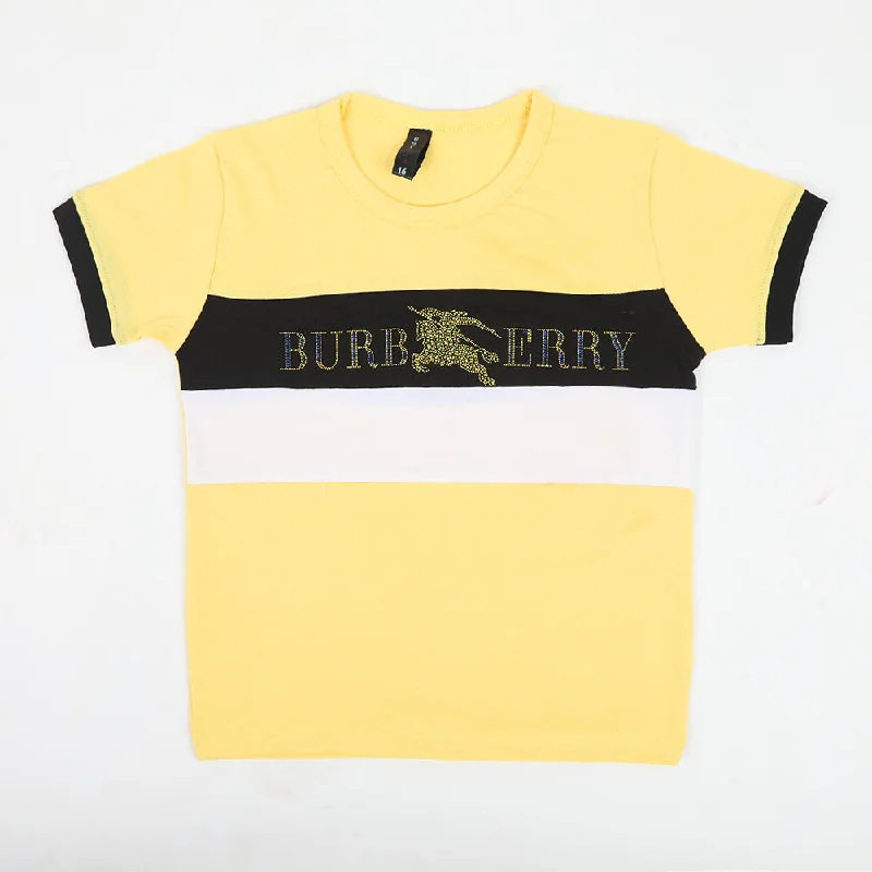 Boys Half Sleeves T-Shirt - Yellow