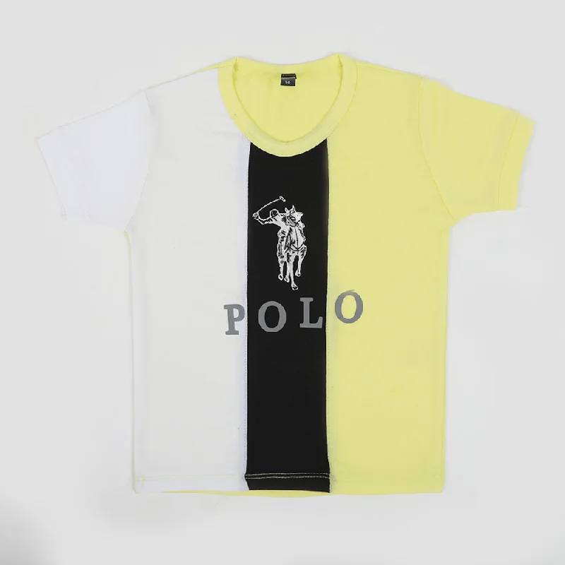 Boy Half Sleeves T-Shirt - Yellow