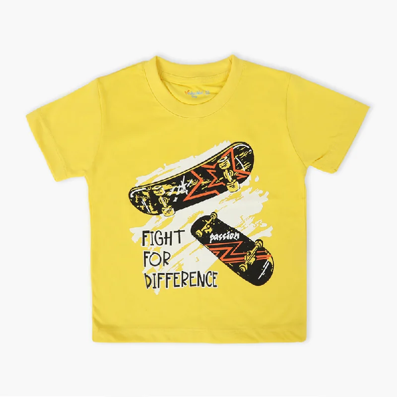 Boys Half Sleeves T-Shirt - Yellow