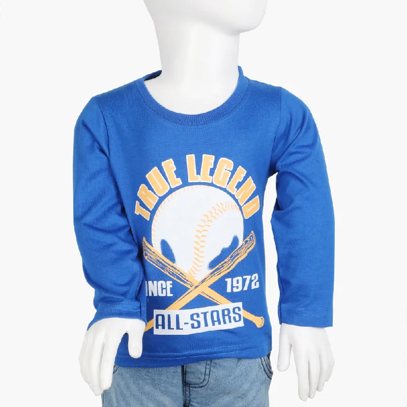 Boys Full Sleeves T-Shirt - Royal Blue