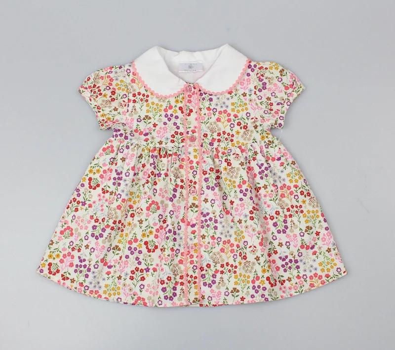 GIRLS ALL OVER PRINT DRESS PINK MULTI (PK 6) (1-2 YEARS) E33207