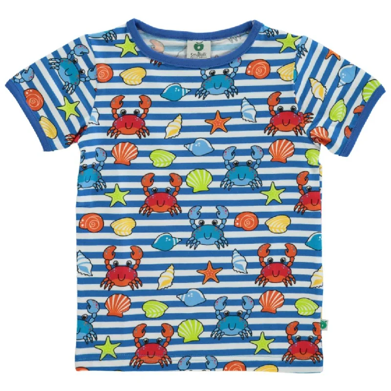 Crabs Short Sleeve Shirt  in Brilliant Blue - 1 Left Size 9-10 years