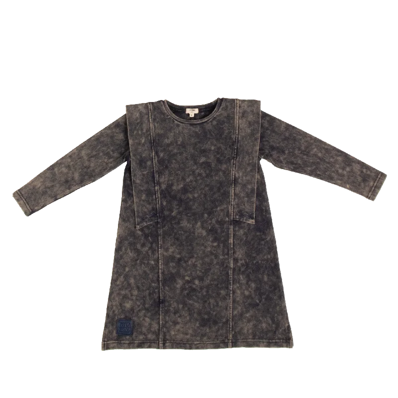 Crew Kids Navy Acid Wash Dress