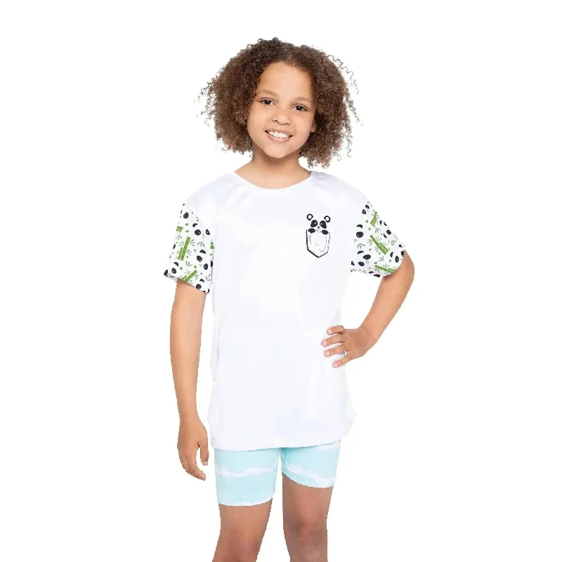 Bamboo Panda Bears Over Printed Kids T-Shirt