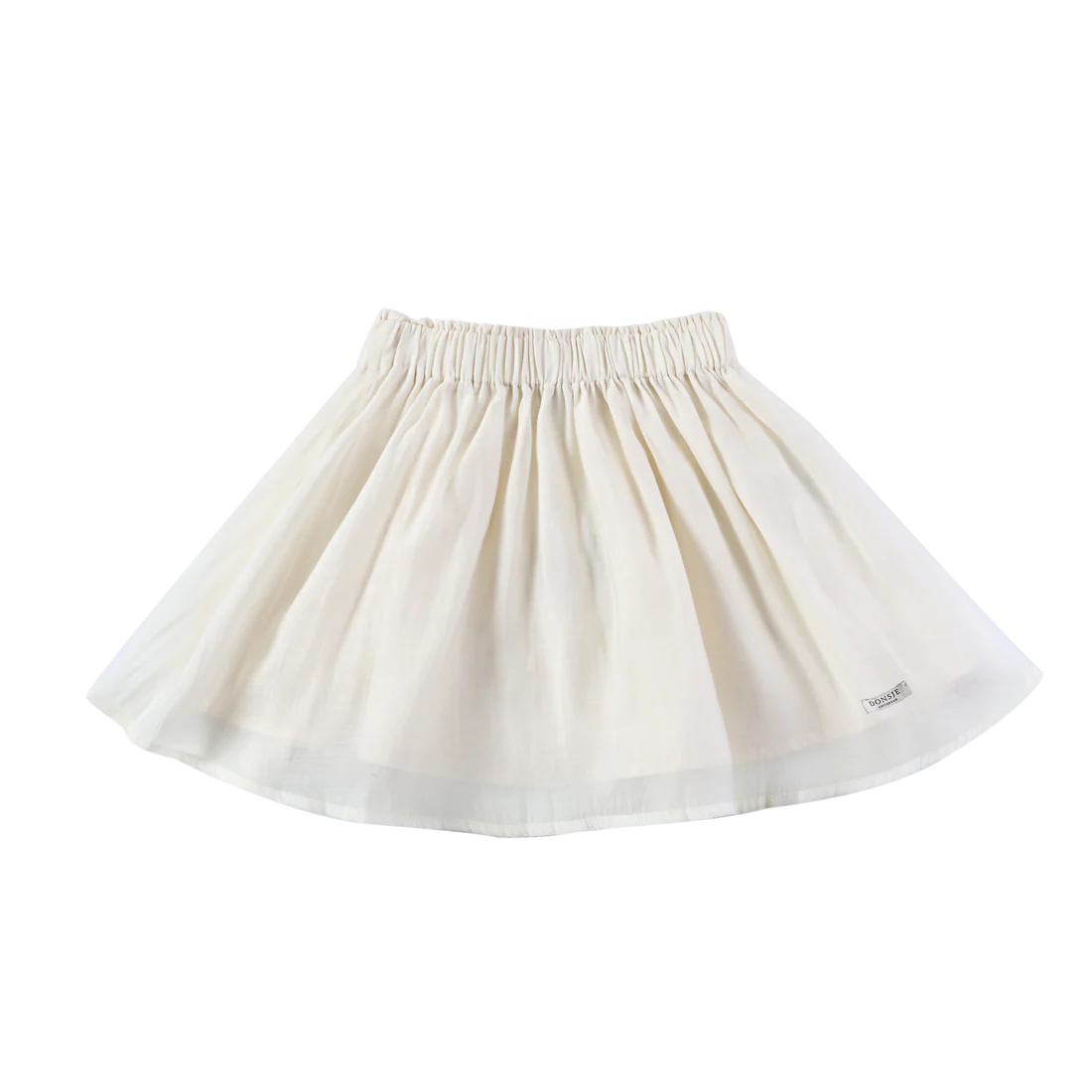 DONSJE WARM WHITE GATHERED WASTE SKIRT [FINAL SALE]