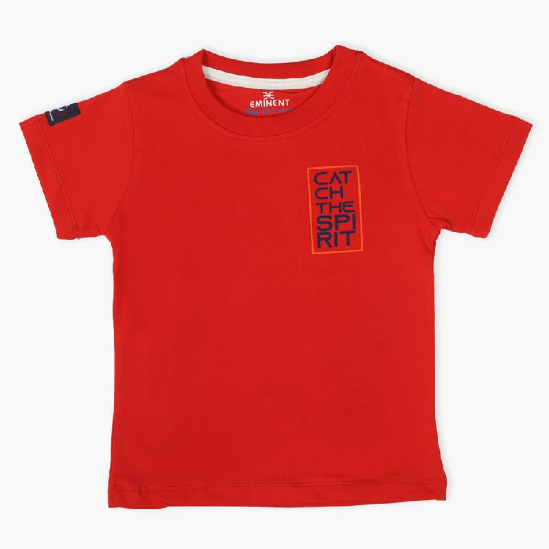 Eminent Boys Half Sleeves T-Shirt - Red