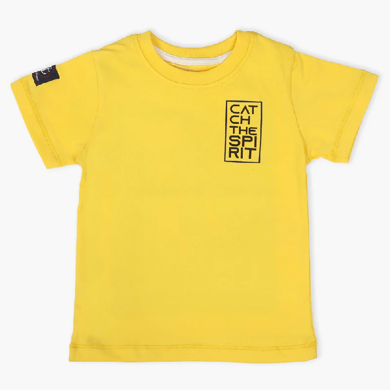 Eminent Boys Half Sleeves T-Shirt - Yellow