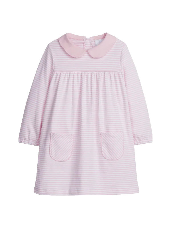 Evelyn Dress - Light Pink Stripe