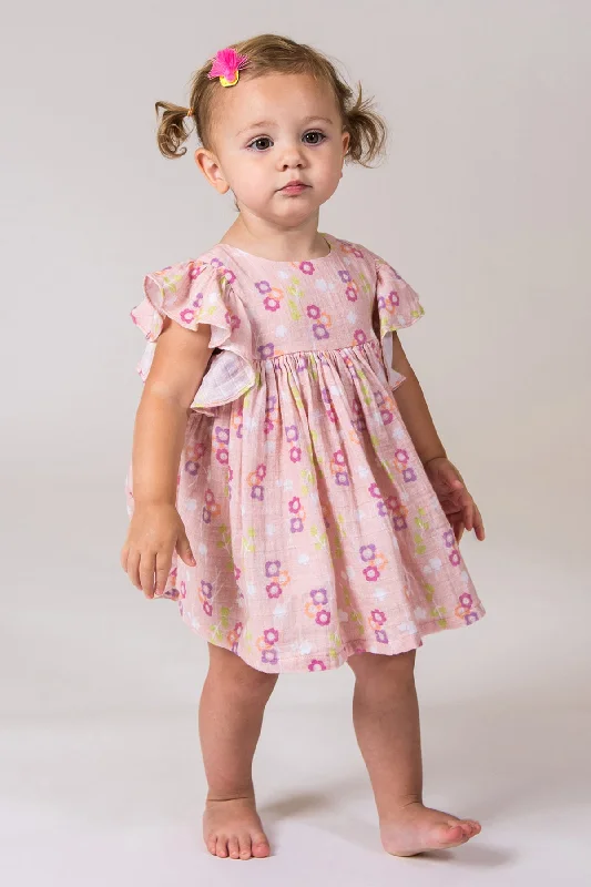 Everbloom Flutter Baby Girls Dress - Dahlia (Size 12M left)