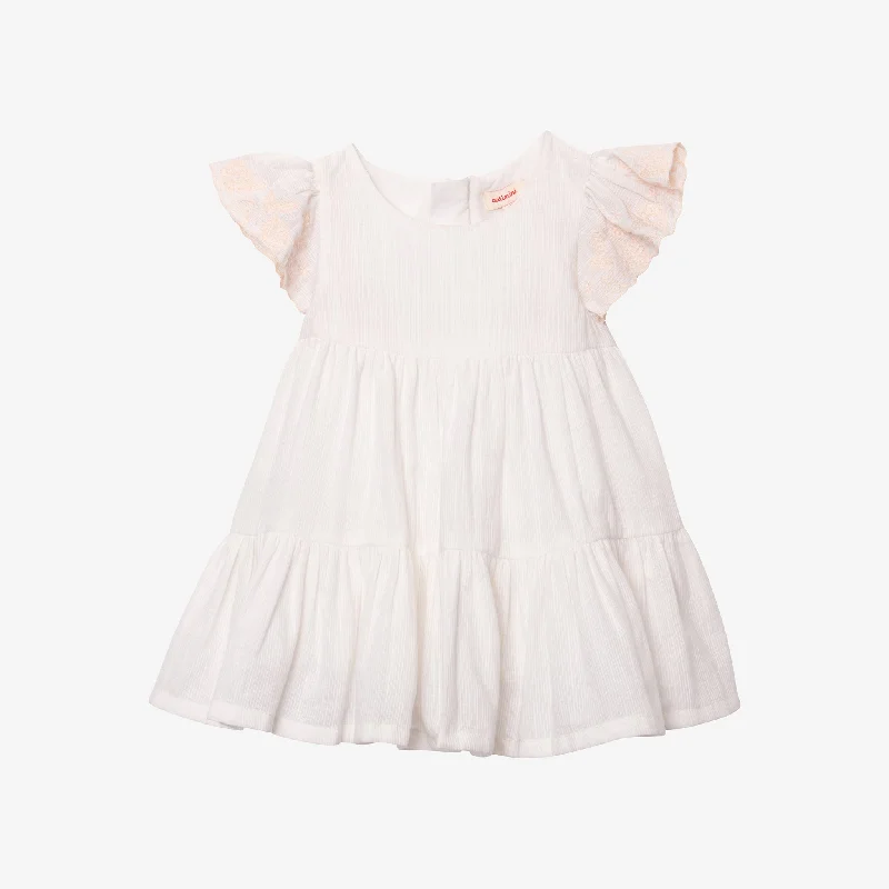 Newborn girls' white dress