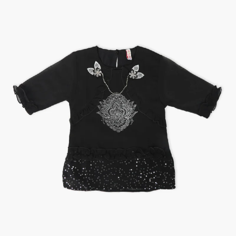 Girls Western Top - Black