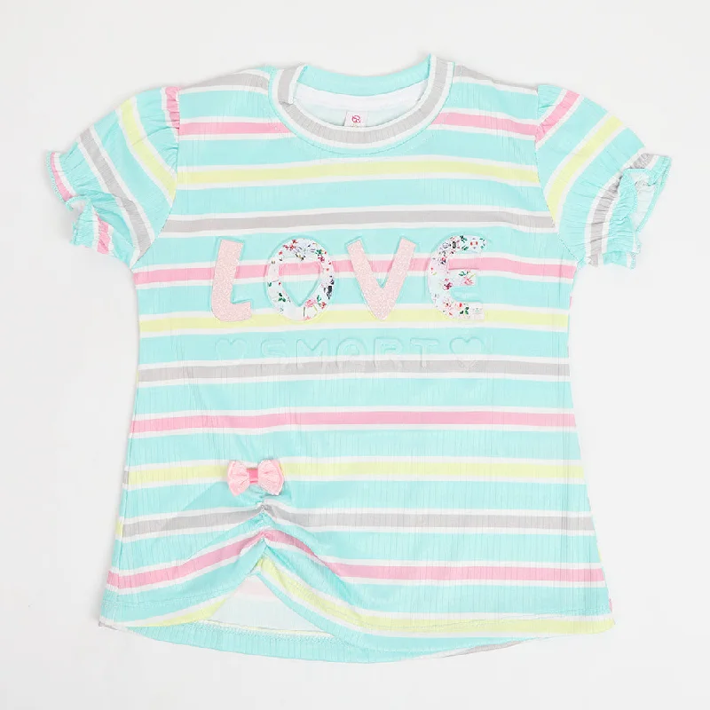 Girls Western Top - Cyan