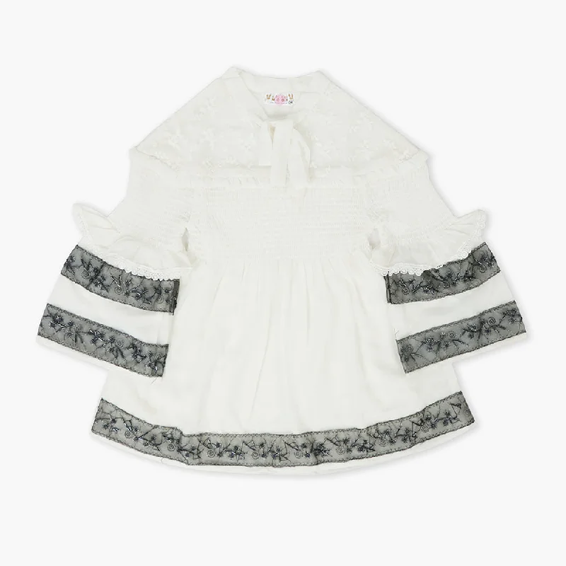 Girls Woven Top - White