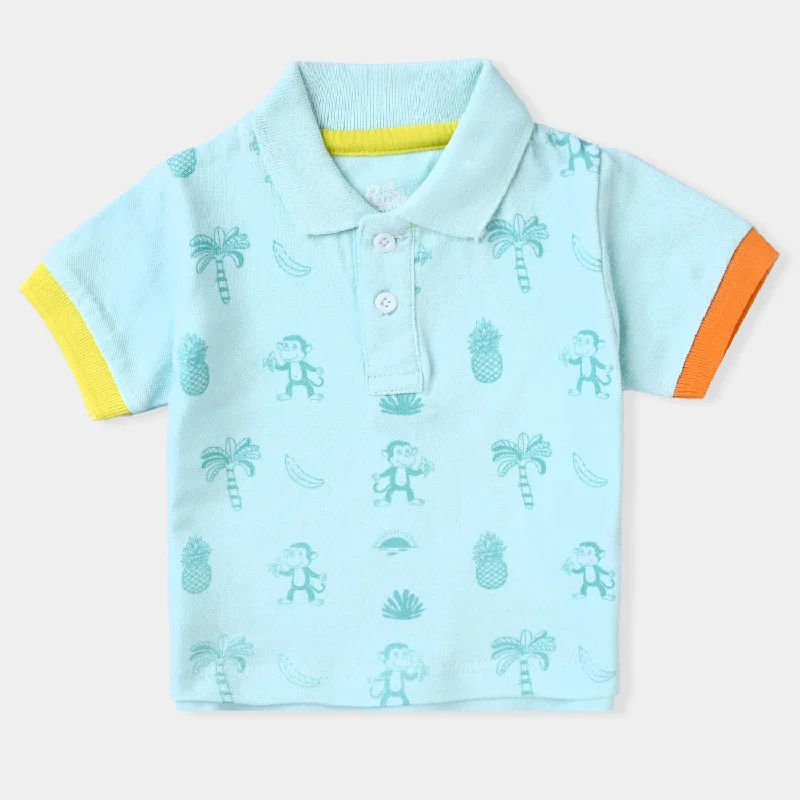 Infant Boys Cotton PK Polo Monkey