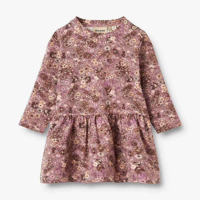 Jersey Dress L/S Bessie - lavender flowers