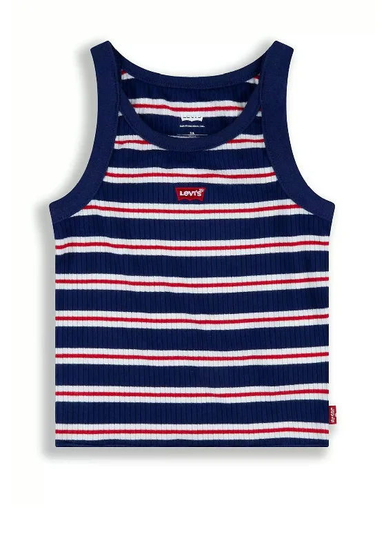 Levis Girls Ripped Tank Top, Navy