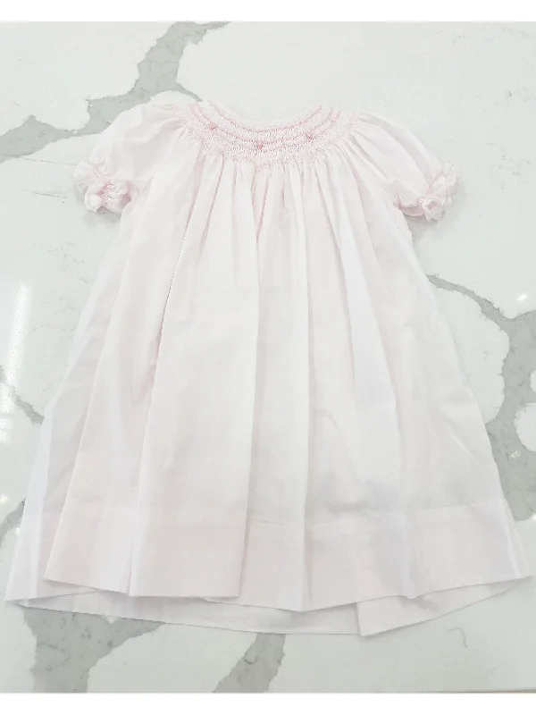 Light Pink Smocked Bishop Dress