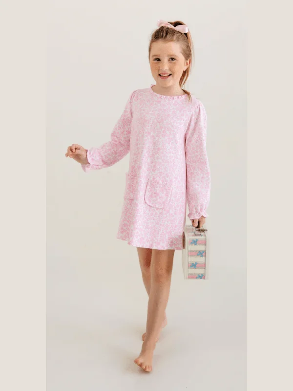 Long Sleeve Lizzie's Luxe Leisure Dress - Greenville Garden