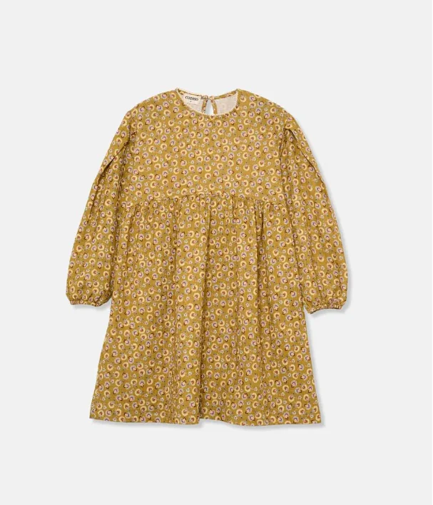 MY LITTLE COZMO MUSTARD BOHO FLORAL DRESS [FINAL SALE]