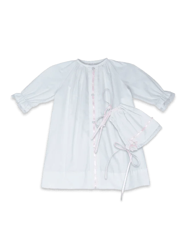 Original Daygown Set - Blessings White Batiste, Pink