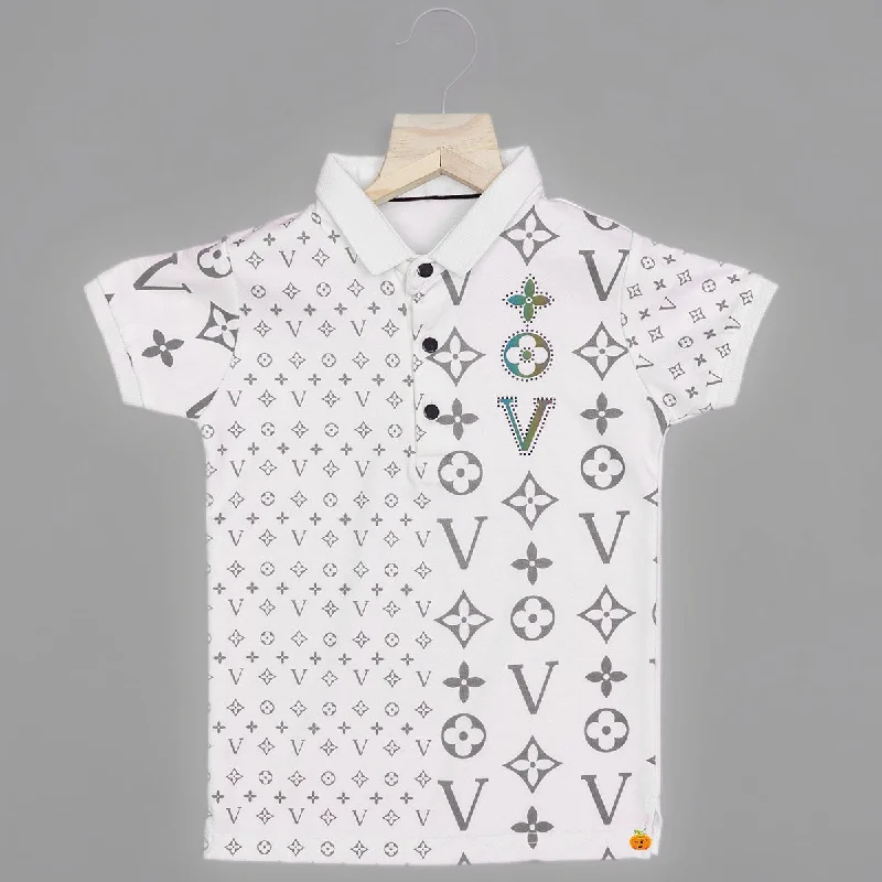 Printed Casual Polo T-shirts for Boys