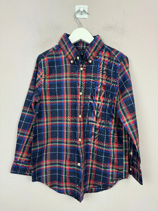 Ralph Lauren Navy Check Shirt 6y