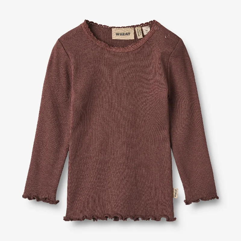 Rib T-Shirt L/S Reese - eggplant