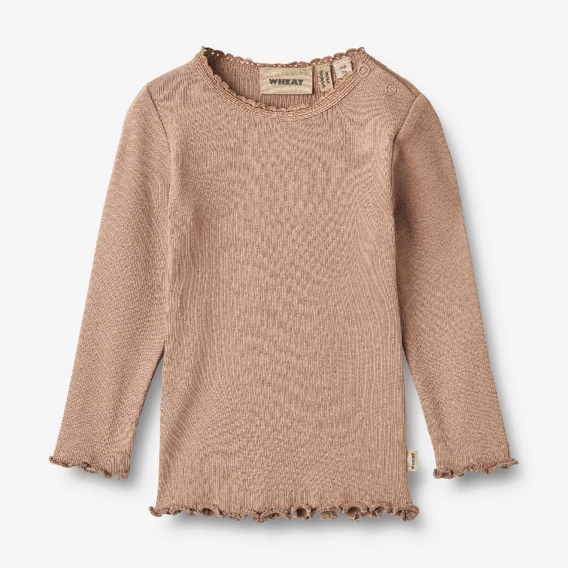 Rib T-Shirt L/S Reese - nougat rose