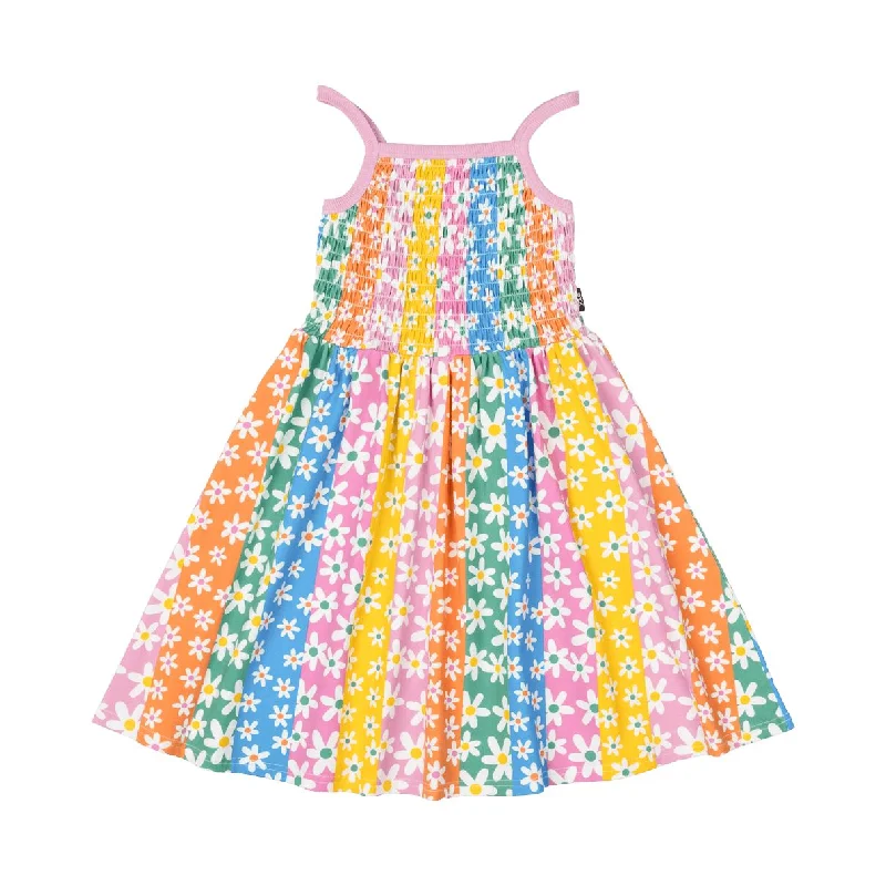 Rock Your Baby - Floral Stripes Sun Dress