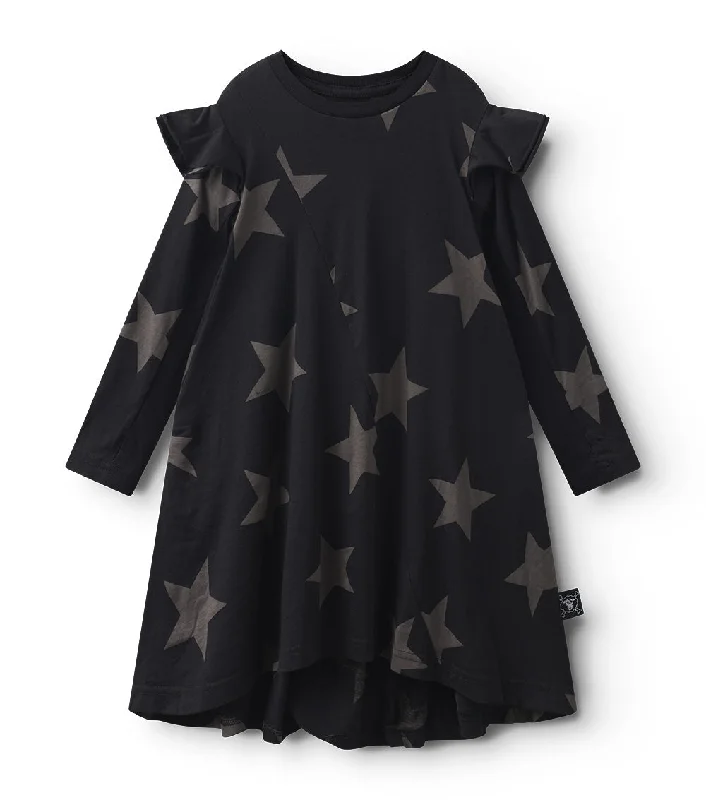 ruffled sleeve 360 star dress