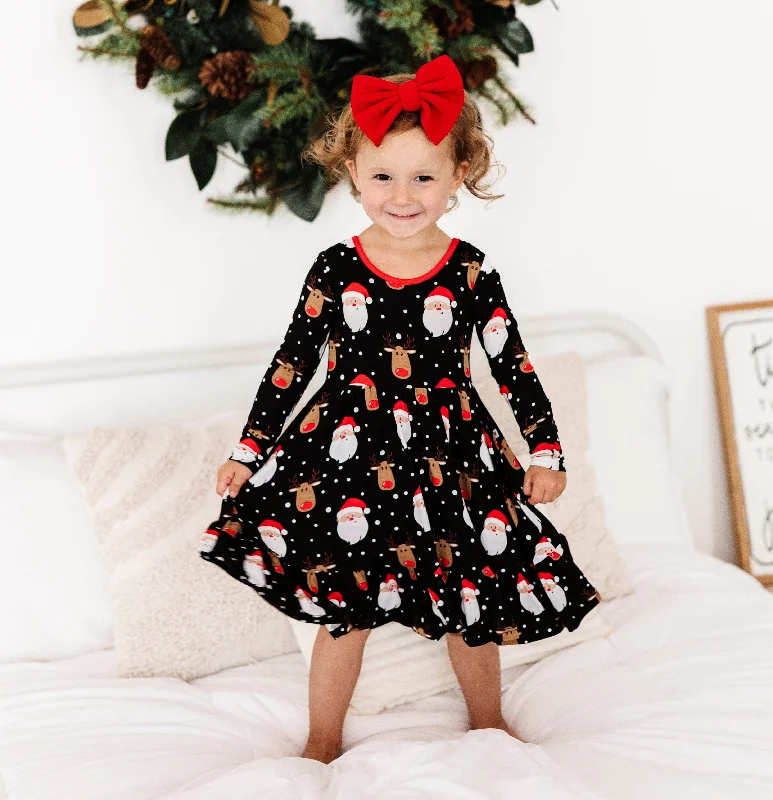 Snow Ho Ho Girls Dress and Shorts Set