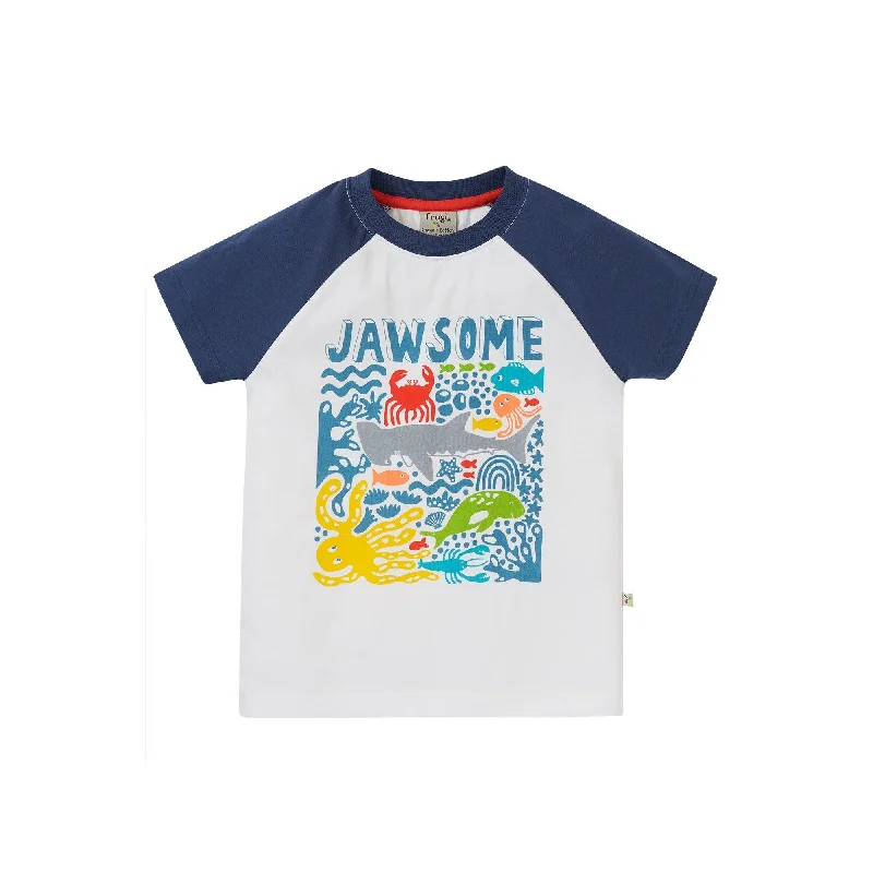 Soft White / Jawsome Reid Raglan T-Shirt