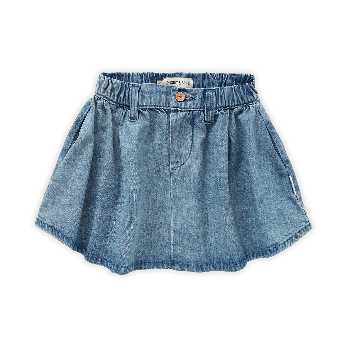 SPROET & SPROUT BLUE DENIM GATHERED WAIST SKIRT [FINAL SALE]