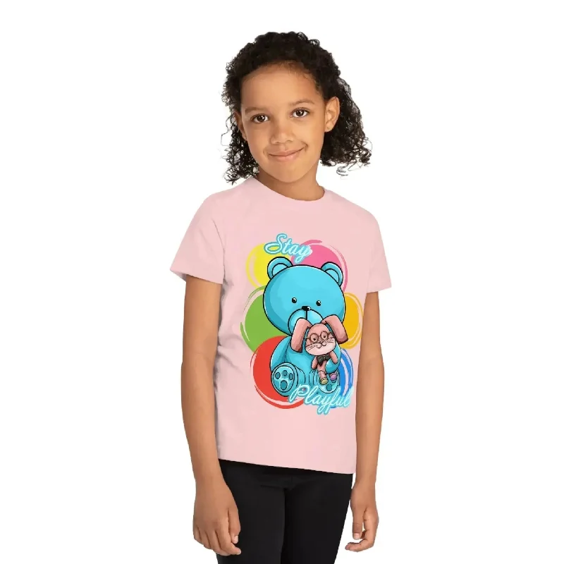 Stay Playful Bear And Bunny Kids' Creator T-Shirt