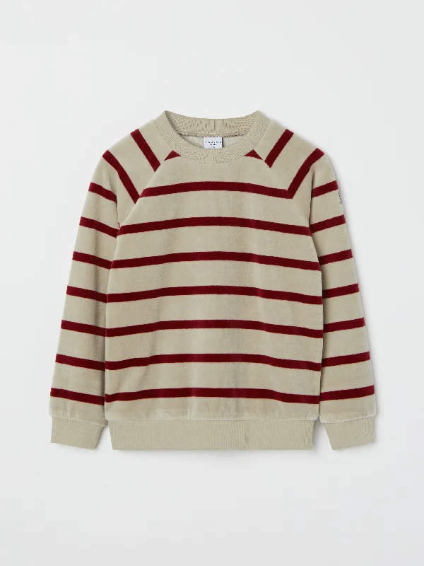 Striped Velour Kids Top